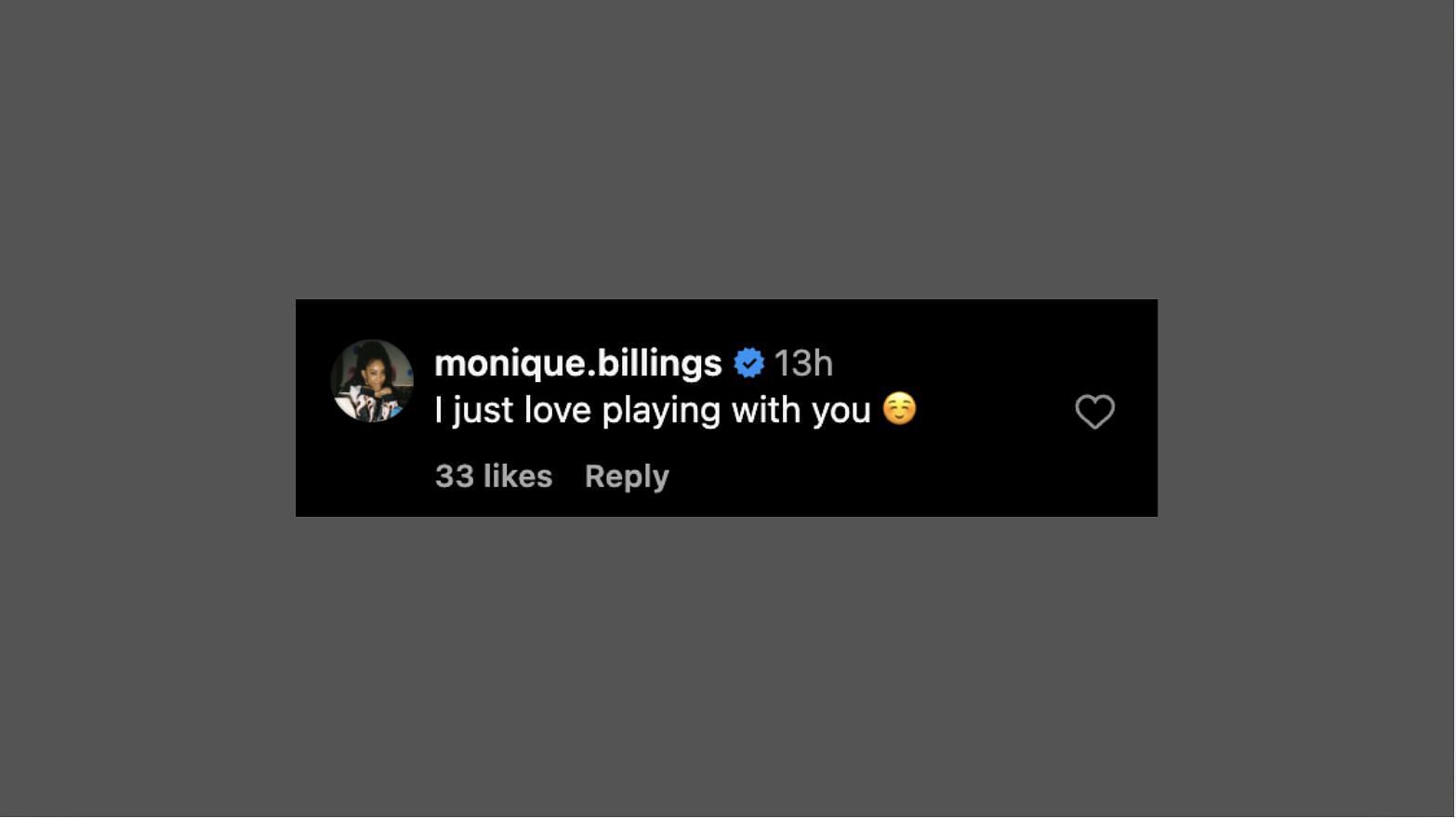 Billings told Martin how much she likes have her on her team.